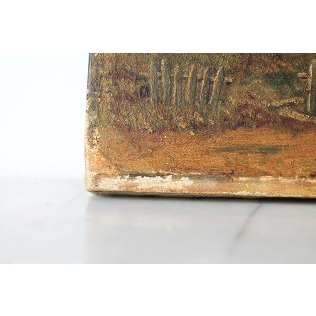 Original Oil Painting of a Church by N. Schaefer For Sale - Image 4 of 8