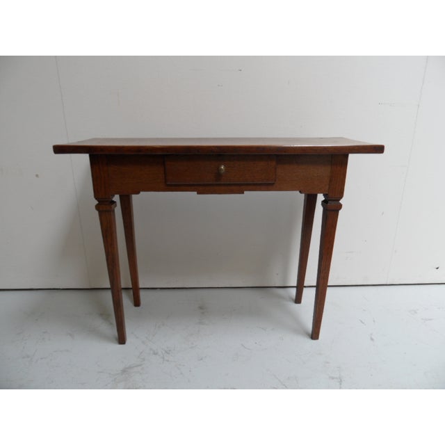 Wood Side Table in Oak For Sale - Image 7 of 11