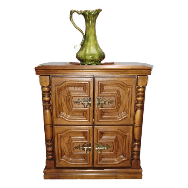1970s Spanish Mediterranean Accent Cabinet/ Nightstand For Sale
