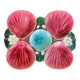 Vintage Holdcroft Style Majolica Oyster Plate For Sale