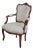 Antique Swedish Louis XV Style Beechwood Fauteuil Arm Chairs - 1 of 2 For Sale