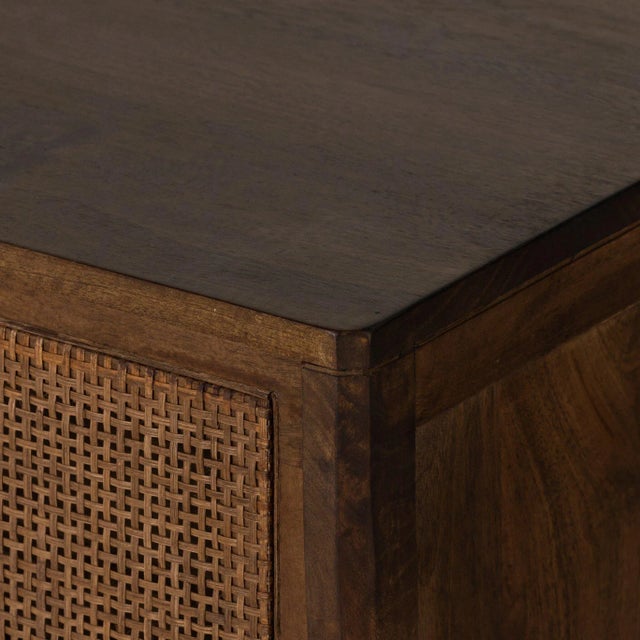 Four Hands Sydney 6 Drawer Dresser - Brown Cane For Sale - Image 11 of 12