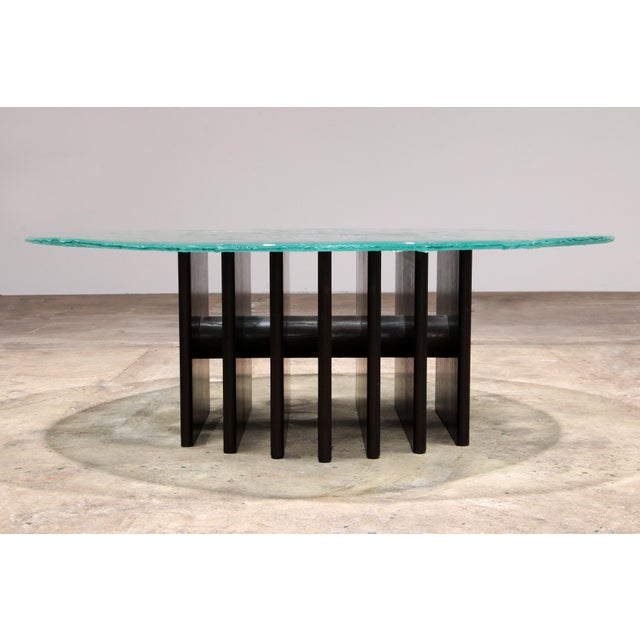 Tan Sculptural Glass Coffee Table by Heinz Lilienthal, Germany, 1970s For Sale - Image 8 of 15