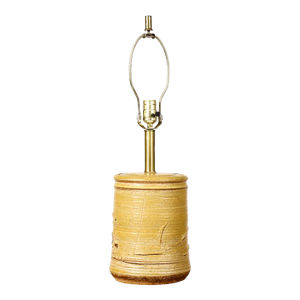 Vintage Abstract Mustard Yellow Glaze Table Lamp — Attributed to Affiliated Craftsmen