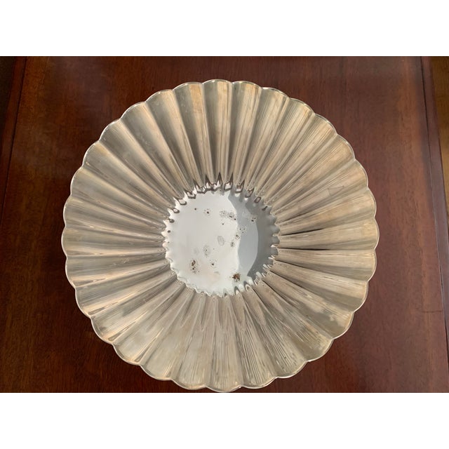 Mid 20th Century Mid 20th Century Reed & Barton Silver Scalloped Centerpiece Bowl For Sale - Image 5 of 8