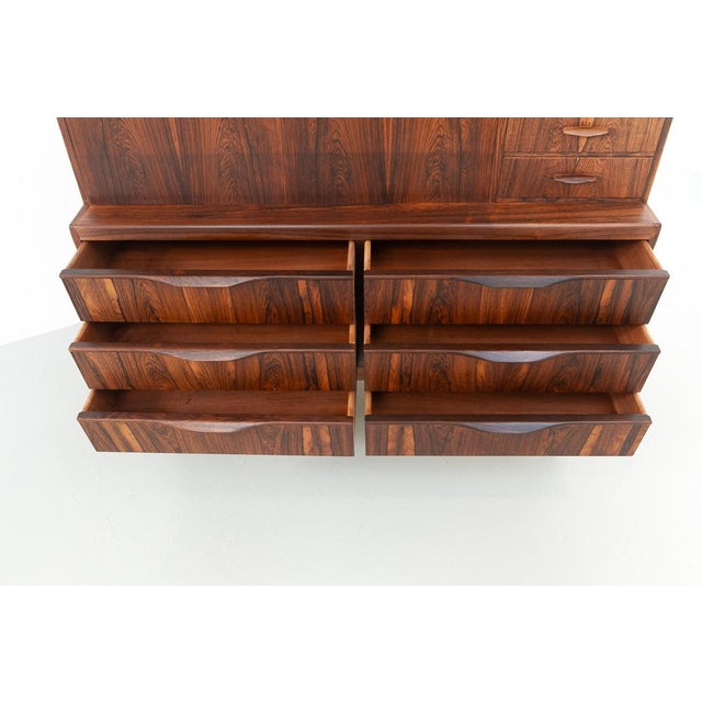 Modern Danish Rosewood Secretary Desk attributed to Erling Torvits, 1960s For Sale - Image 16 of 18