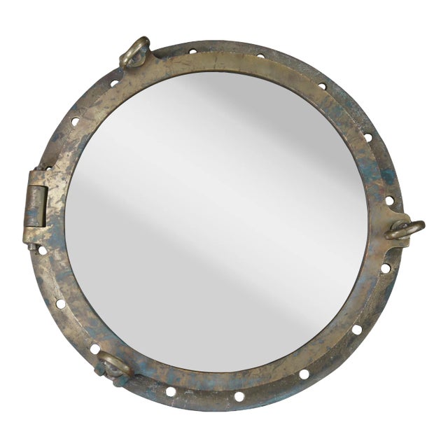 Late 19th Century Extremely Large Antique Solid Bronze Maritime Ships Porthole For Sale