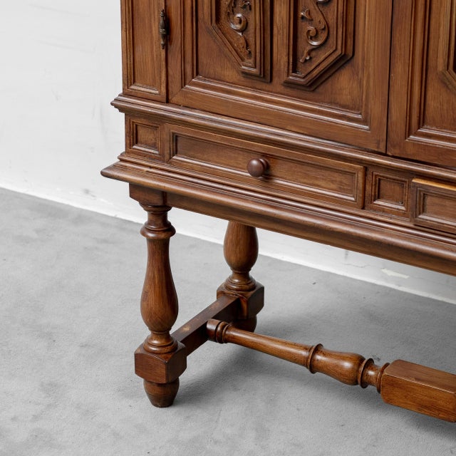 Vintage Carved Wooden Sideboard, 1940s For Sale - Image 6 of 12