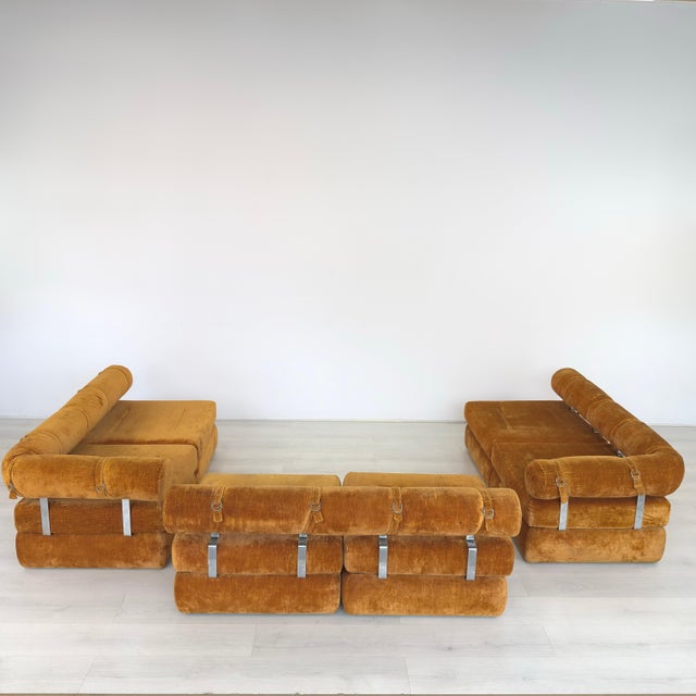 Orange Italian Modular Sofa, 1970s For Sale - Image 8 of 18