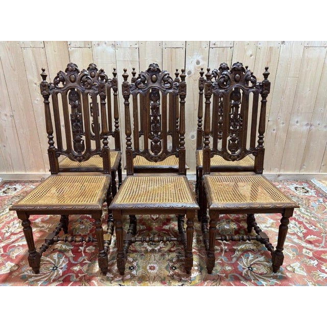 Vintage High Chairs, Set of 6 For Sale - Image 4 of 8