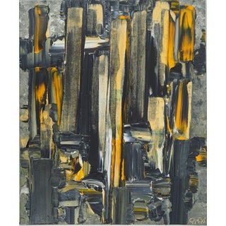 Bruno Cantais, Untitled, The City at Nightfall, Acrylic on Canvas For Sale