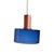 Mid-Century Modern Mid 20th Century Tapio Wirkkala for Idman Finnish Glass Pendant Light - Blue For Sale - Image 3 of 5