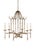 Antique Silver With Antique Patina-6 Lights.