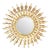 Vintage Spanish Gilt Metal Sunburst Mirror, 1960s For Sale