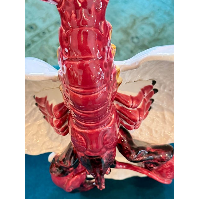 Vintage Large Pre-1960's “Agatha Christie” Majolica Lobster Platter For Sale - Image 4 of 15