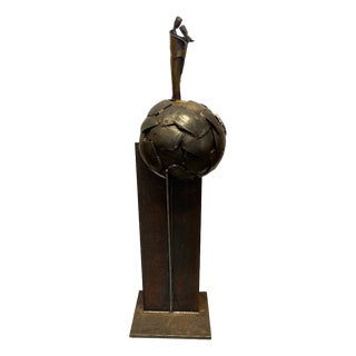Rainer Sieben, Vagant Sculpture, 1980s, Bronze & Iron For Sale