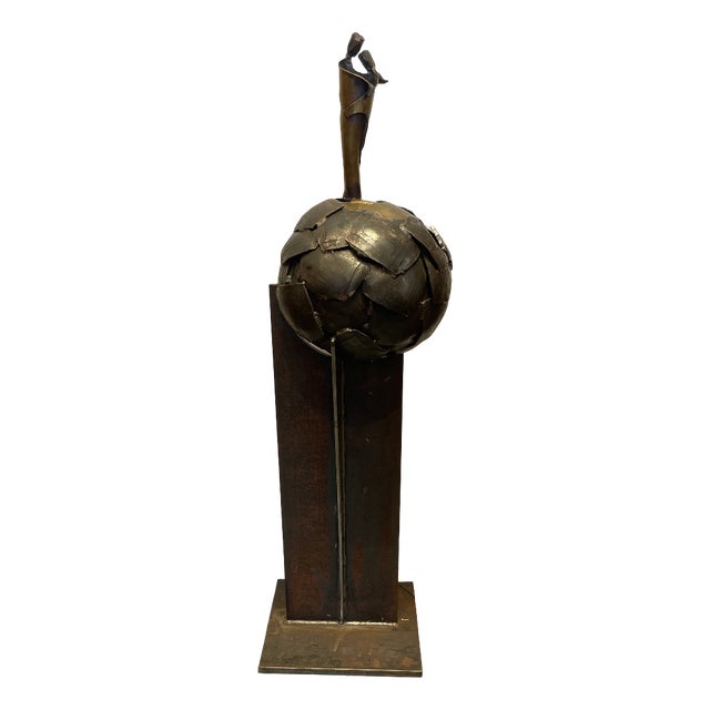 Rainer Sieben, Vagant Sculpture, 1980s, Bronze & Iron For Sale