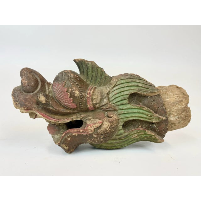 Chinese 19th Century Small Chinese Wooden Dragon For Sale - Image 3 of 7
