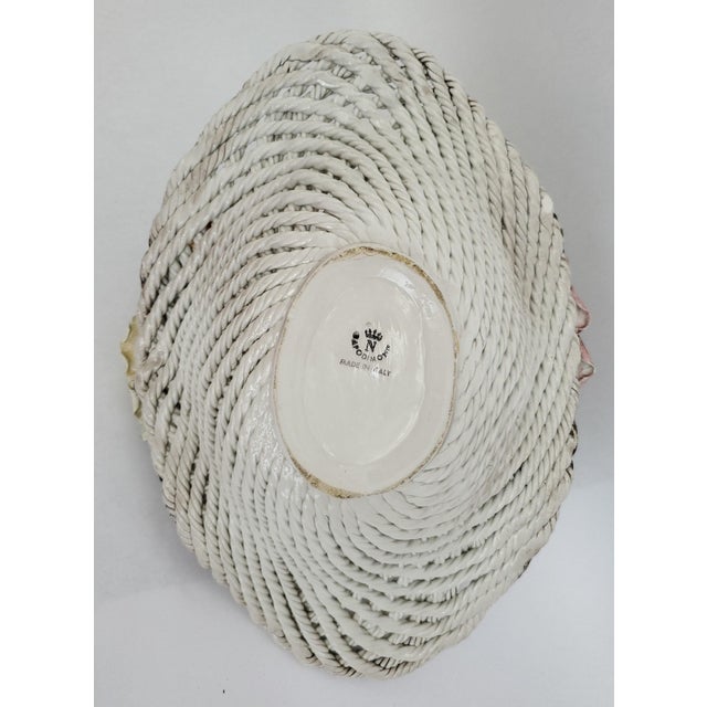 Bowl Centerpiece Spaghetti Porcelain & Roses Italy 1960s For Sale - Image 13 of 13