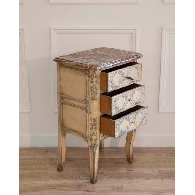 19th Century French Transition-Style Half Chest of Drawers with Marble Top For Sale - Image 13 of 13