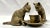 Metal Mid 20th Century Vintage Bronze Cats With Cup Sculpture For Sale - Image 7 of 12