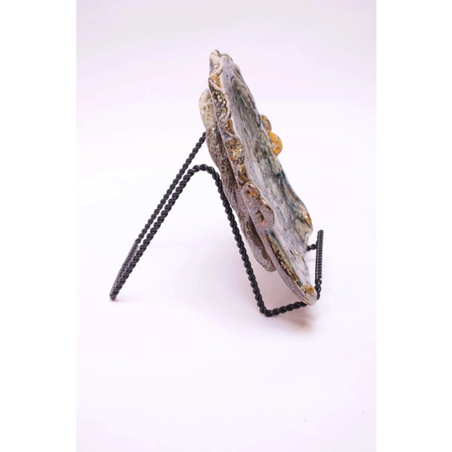 Mid-Century Modern Studio Stoneware Slab Signed Pollack 1973 For Sale - Image 3 of 11