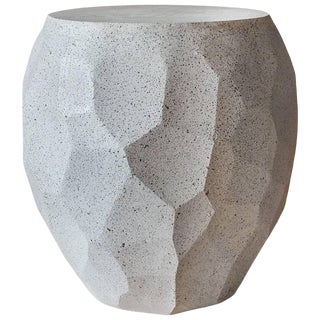 Cast Resin 'Facet' Side Table with Natural Stone Finish by Zachary A. Design For Sale
