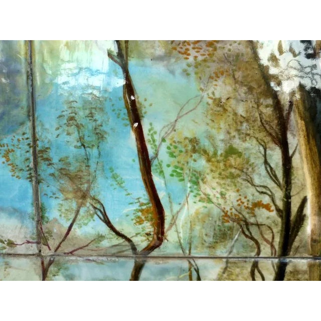 Wood Italian Ceramic Tiles Landscape Pottery by Ivo Sassi, 1950s For Sale - Image 7 of 12