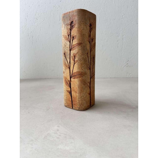 Beige Japanese Herbarium Vase by Raymonde Leduc, 1970s For Sale - Image 8 of 8