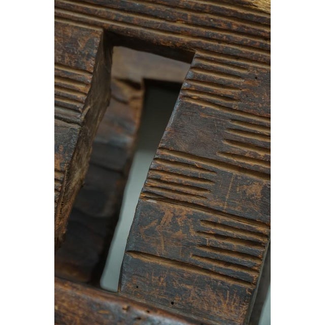 Brown Traditional Hand-Carved African Tribal Stool, 1950s For Sale - Image 8 of 18