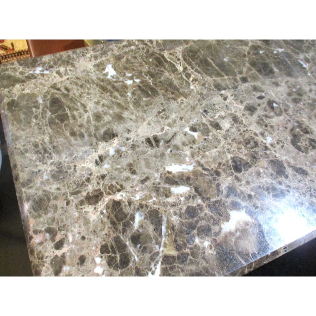 Marble Iron Console Table in the Style of Art Deco / Mid Century For Sale - Image 10 of 11