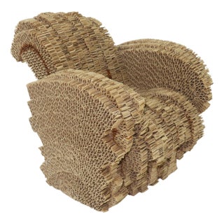 Miniature Frank Gehry Little Beaver Corrugated Cardboard Vitra Chair For Sale