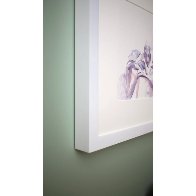 Wood Purple Female Nude Figure Painting Framed For Sale - Image 7 of 8