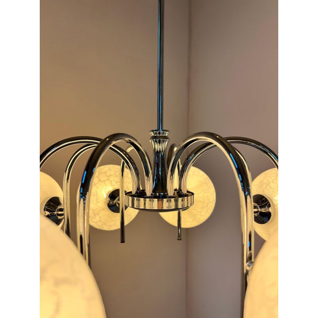 Chandelier with 8 Spheres by Richard Essig for Hustadt For Sale - Image 9 of 11
