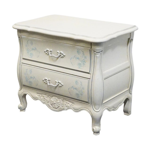 THOMASVILLE FURNITURE Debussy Collection Off White Painted French Provincial 29" Two Drawer Nightstand 9455-810 25" High...