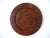 Victorian Antique Art Nouveau Round Hand-Carved Bread Board With Poppies and Wheat For Sale - Image 3 of 9