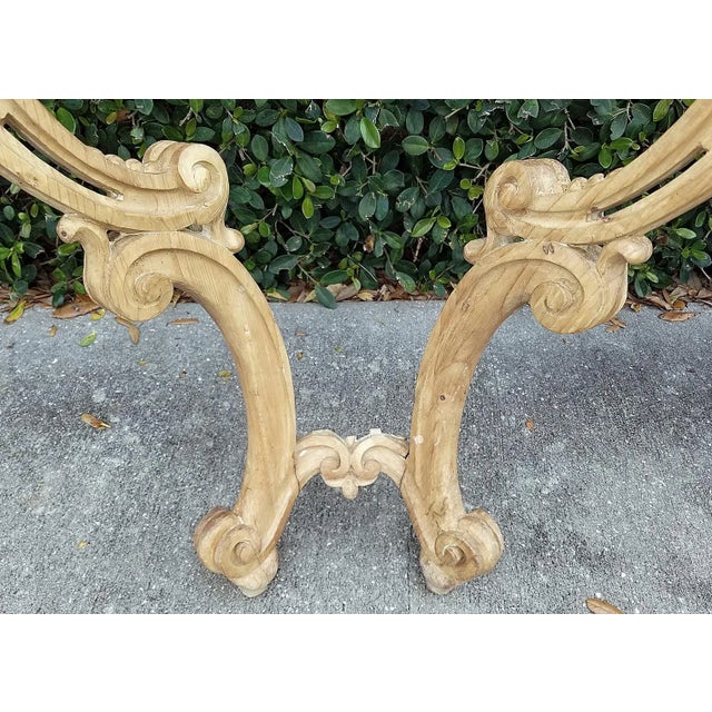 Brown Pair of Italian Rococo Louis XV Style Consoles 18c. For Sale - Image 8 of 12