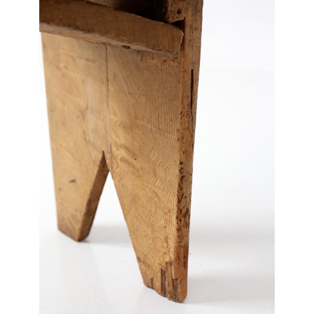 Antique Primitive Farmhouse Bench For Sale - Image 17 of 18