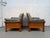 Modern Vintage Modern Patterned Wood and Cane Lounge Chairs For Sale - Image 3 of 13
