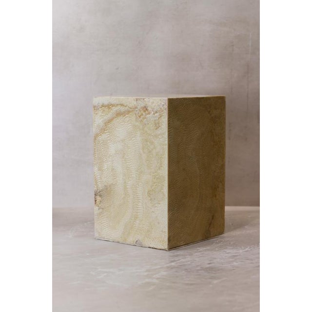 Sculptural Side Table in Onyx For Sale - Image 5 of 7