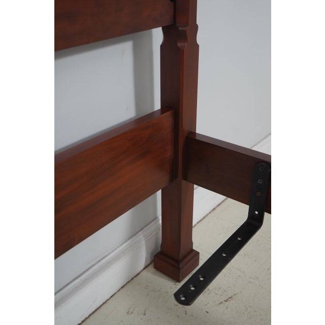 Henkel Harris Cherry Queen Size Pencil Post Bed For Sale - Image 16 of 18