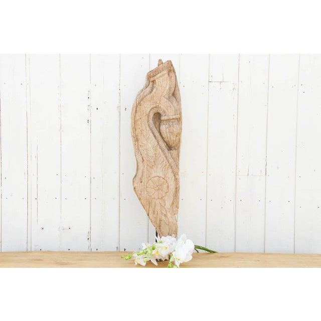 Tall Antique Indian Carved Corbel For Sale - Image 10 of 10