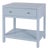Nora 30 in. W Rectangular Wood 1 Drawer Wide Nightstand with Lower Open Shelf, Light Blue For Sale