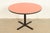 Orange Herman Miller Style Modern Round Pedestal Dining Table or Game Table For Sale - Image 8 of 8