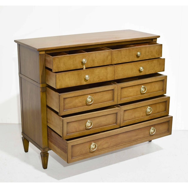 Mid 20th Century Mid Century Transitional 9 Drawer Bachelor Chest by Henredon Furniture For Sale - Image 5 of 13
