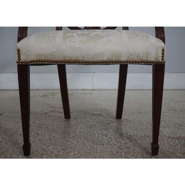 Set of 8 Kindel Mahogany Shield Back Dining Chairs For Sale - Image 11 of 18