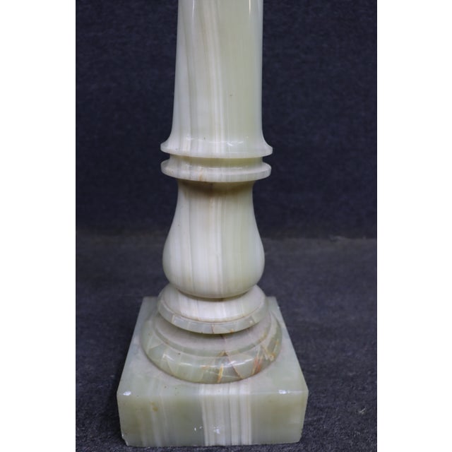 Rare Italian Green Onyx Swivel Pedestal For Sale In Philadelphia - Image 6 of 14