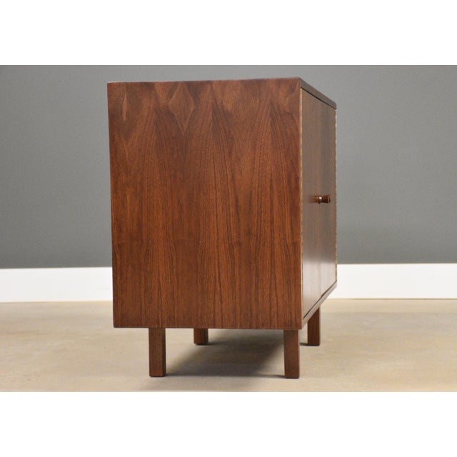1960s Refinished 36” Walnut Mid Century Credenza Chest For Sale - Image 4 of 10
