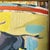 Yellow Petite Mid Century Abstract Bull Fighting Painting For Sale - Image 8 of 8