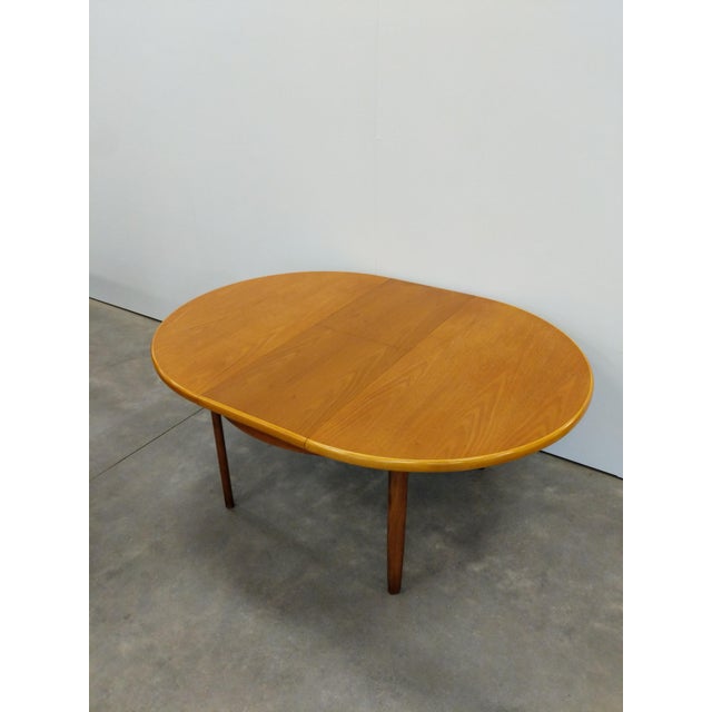 Vintage Mid Century Modern Teak Extendable Dining Table For Sale - Image 12 of 12